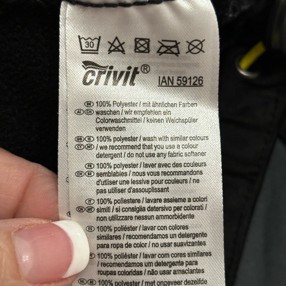 Crivit Black and Gray‎ Performance Jacket Mens size L - Picture 6 of 7